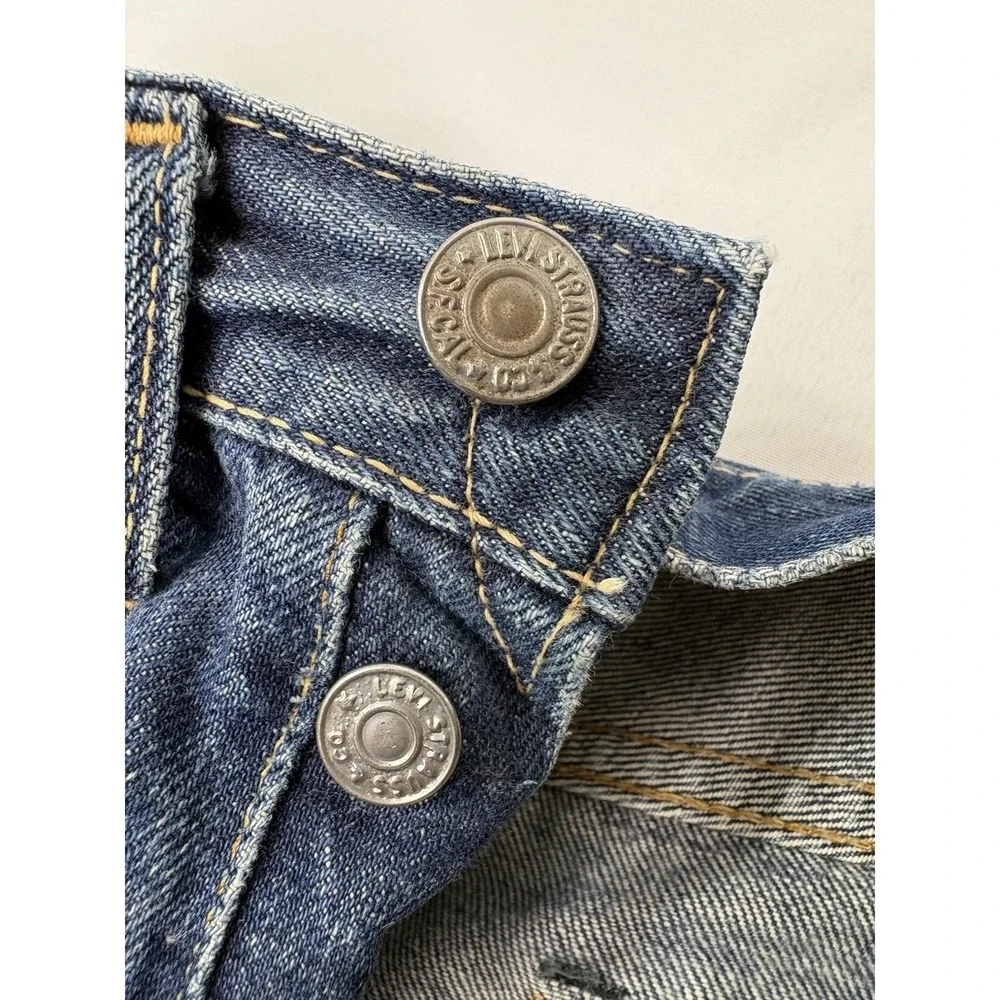Vintage 60s Levi's 501 Big E Button Fly  V Stitch Jeans 28x29  Selvedge USA